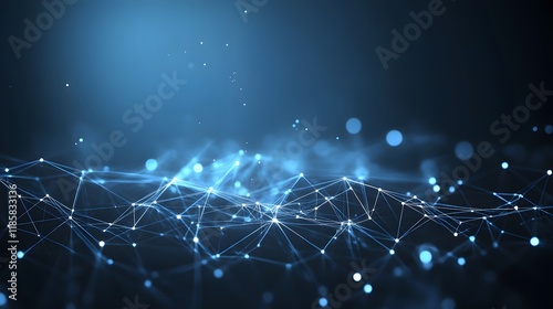 Abstract Network Connection  Digital Data  Global Network  Technology Background