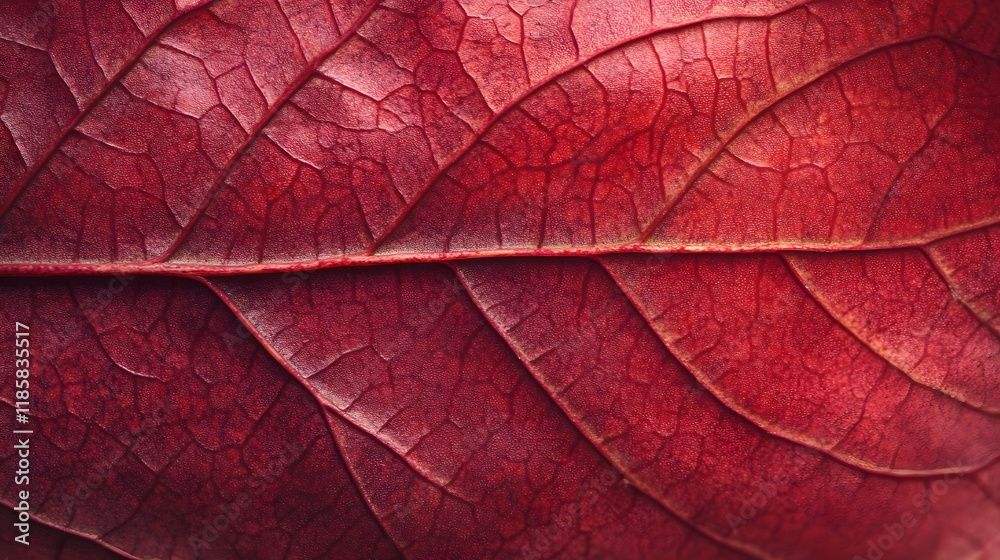 Fototapeta premium Natural macro shot with a soft background, showcasing the fine details of a plant leaf