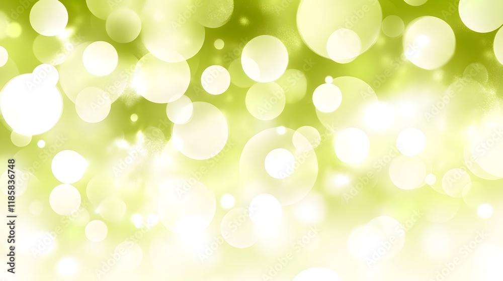 Abstract Green Bokeh Background Light Spots Shiny Circles Abstract Green Bokeh Background Light Spots Shiny Circles