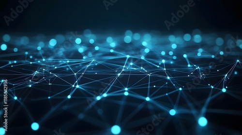 Abstract Network Connection  Digital Data Flow  Technology Background