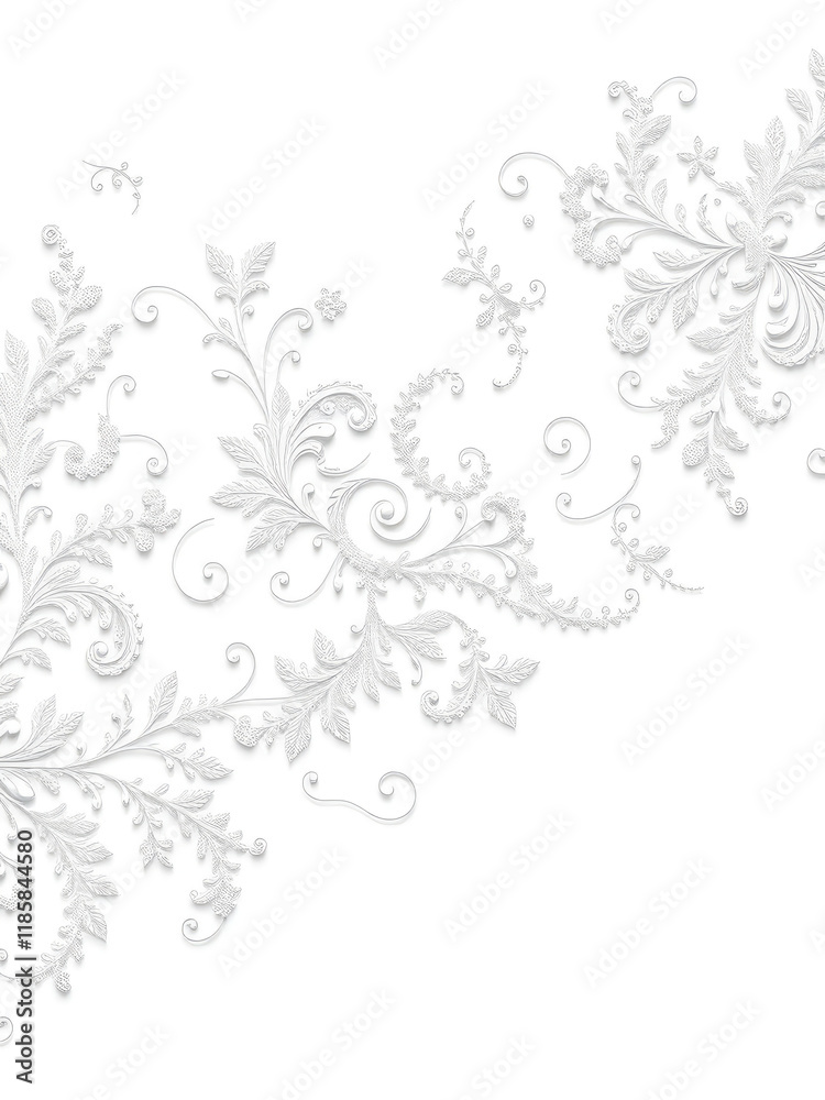 A delicate filigree pattern adorns an abstract white surface with intricate details, elegance, intricate design, abstract art A delicate filigree pattern adorns an abstract white surface with intricate details, elegance, intricate design, abstract art