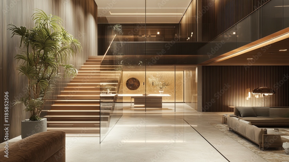 Fototapeta premium Contemporary interior design element showcasing elegant