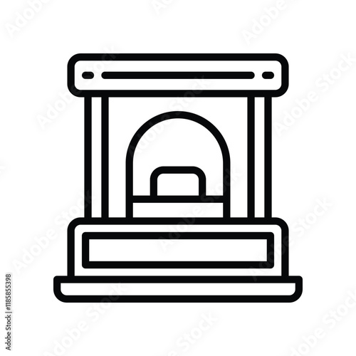 ticket booth icon. vector line icon for your website, mobile, presentation, and logo design.