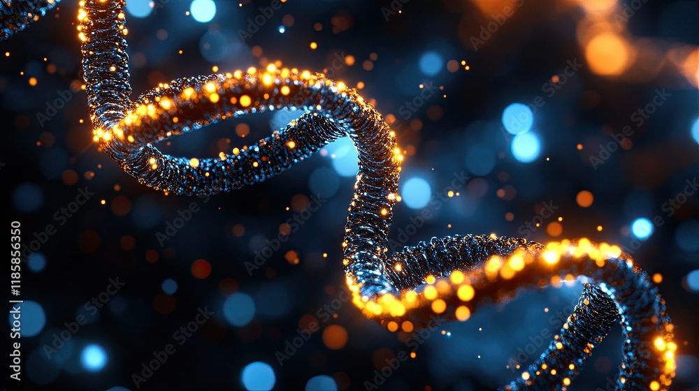 Illuminated DNA Helix: A Microscopic Journey into the Heart of Life's Code Illuminated DNA Helix: A Microscopic Journey into the Heart of Life's Code