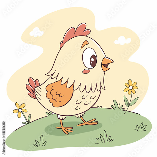 easter chicken with egg