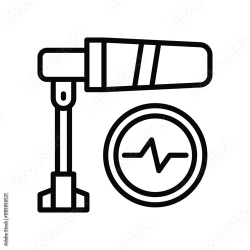 boom microphone icon. vector line icon for your website, mobile, presentation, and logo design.