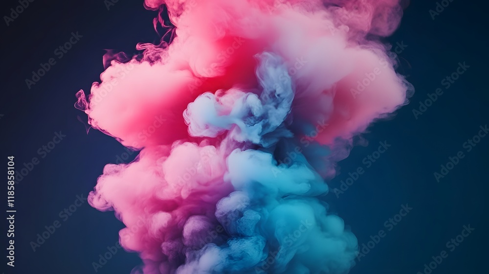 Abstract Pink Blue Smoke Cloud Vivid Color Swirls Artistic Background Abstract Pink Blue Smoke Cloud Vivid Color Swirls Artistic Background