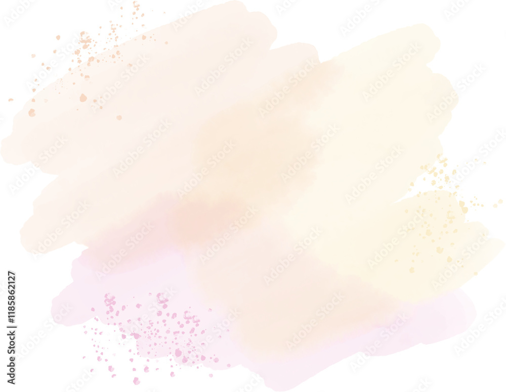 Fototapeta premium yellow and pink watercolor pastel cotton candy rainbow splash background