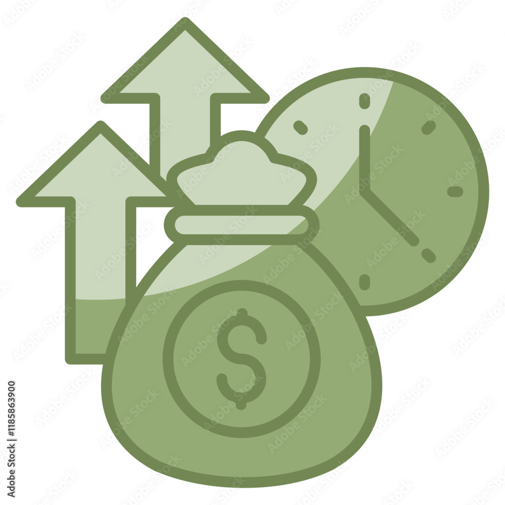 Time Is Money Icon Element For Design Time Is Money Icon Element For Design