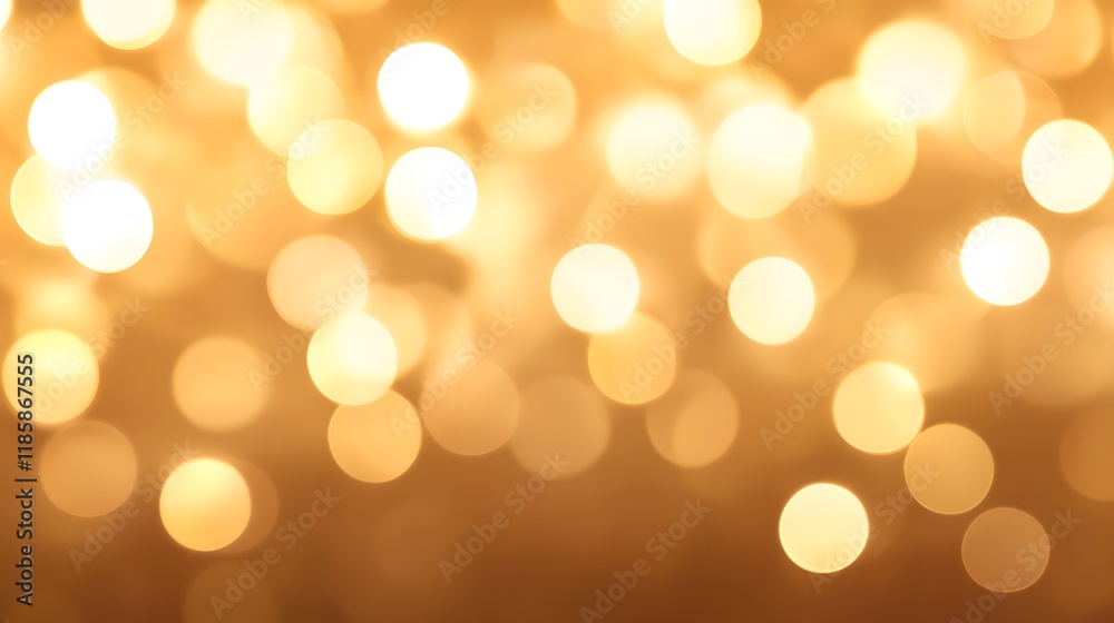 Fototapeta premium Golden Bokeh Lights Background Abstract Blurred Sparkle