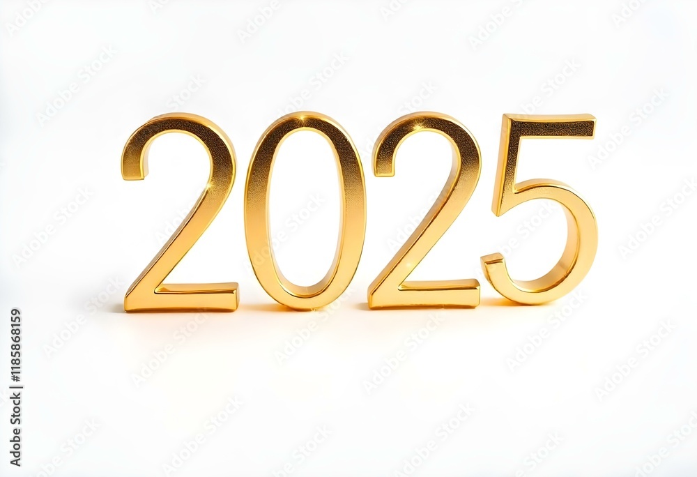 3d text 2025 new year gold realistic rendering 3d text 2025 new year gold realistic rendering