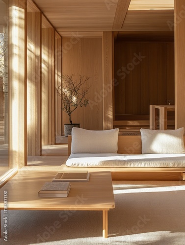 Minimalist Wooden Room Inte...
