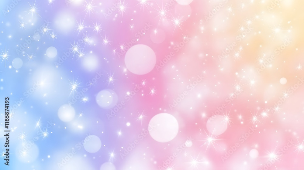 Pastel Bokeh Lights Sparkling Stars Dreamy Background Pastel Bokeh Lights Sparkling Stars Dreamy Background