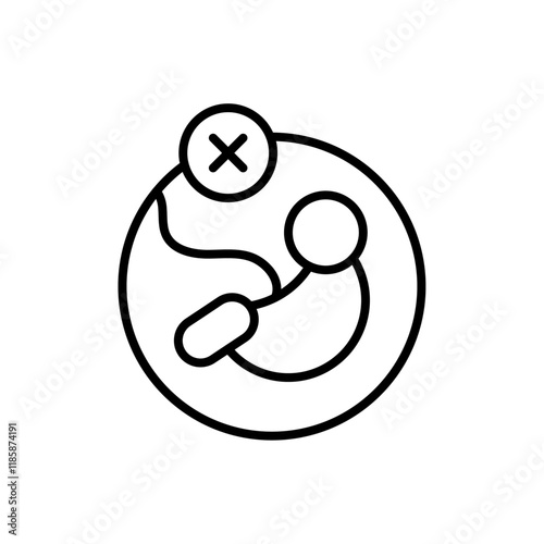 Abortion of fetus icon simple vector symbol