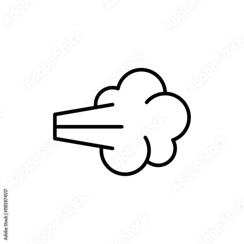 Air spray cloud icon simple vector symbol