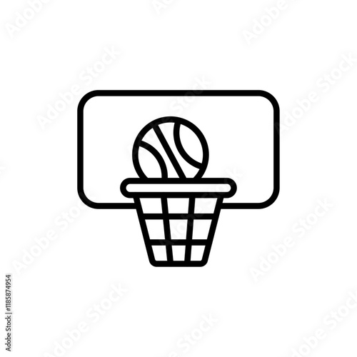 Basketball icon simple vector symbol