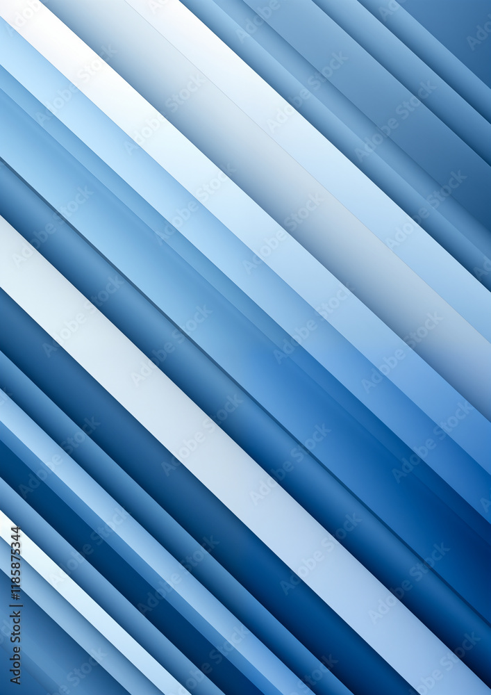 Fototapeta premium Background with diagonal stripes in blue and silver