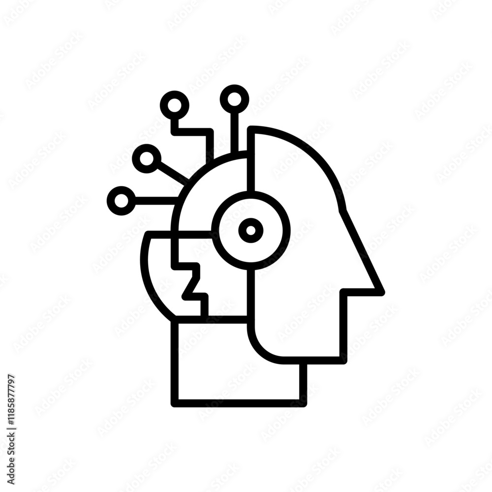 Cyborg icon simple vector symbol Cyborg icon simple vector symbol