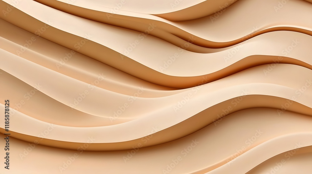 Obraz premium Abstract Beige Wave Background Texture