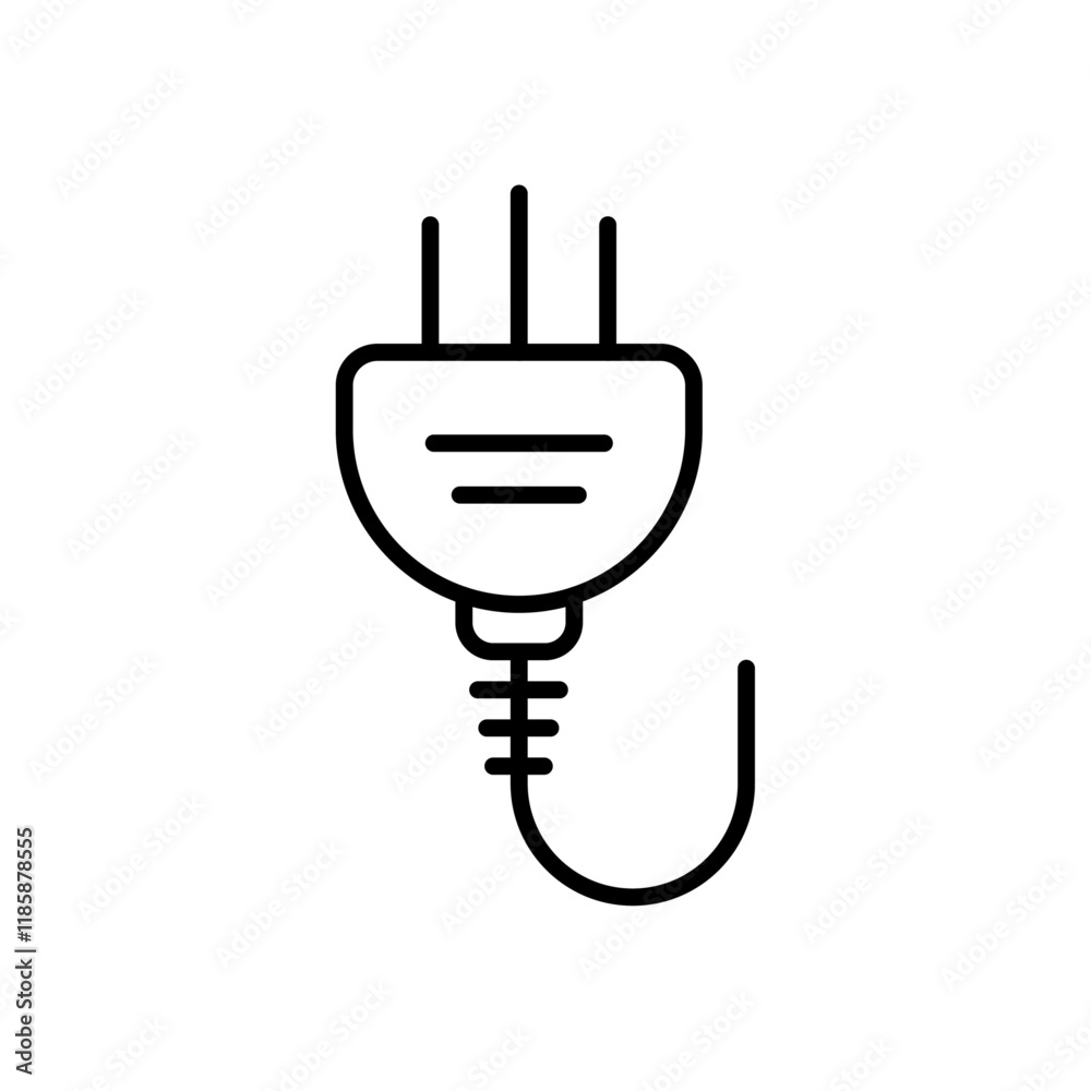 Electrical plug icon simple vector symbol Electrical plug icon simple vector symbol
