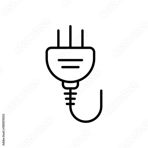 Electrical plug icon simple vector symbol