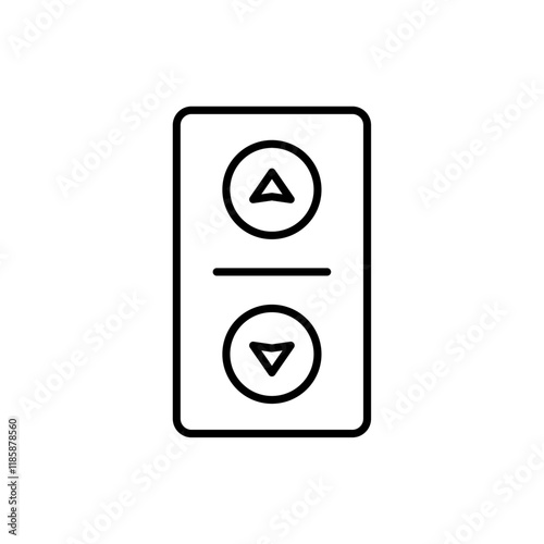 Elevator, lift button icon simple vector symbol