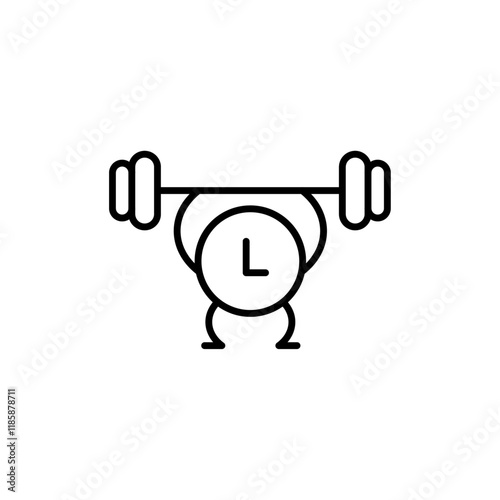 exercise time icon simple vector symbol