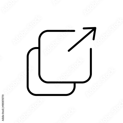 External link icon simple vector symbol