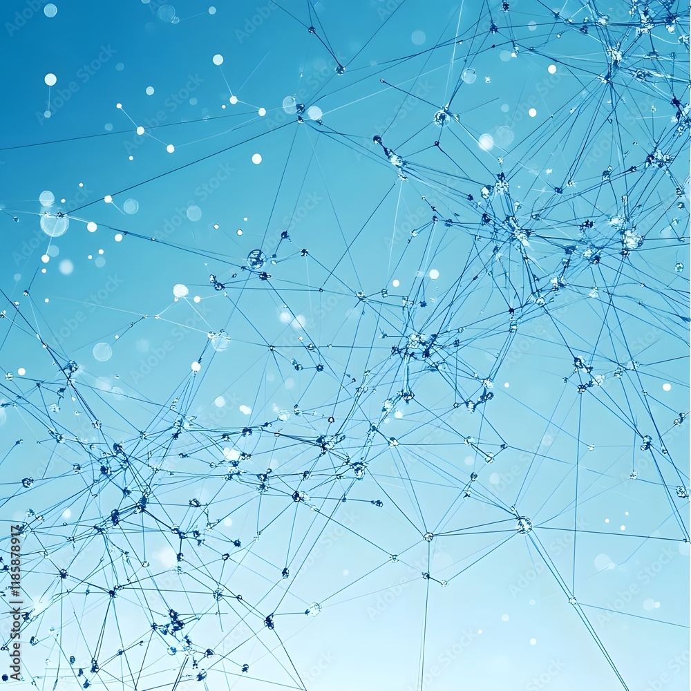 Obraz premium Digital Network Framework with Blue Aesthetic Touch