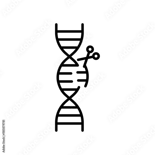 genome editing icon simple vector symbol