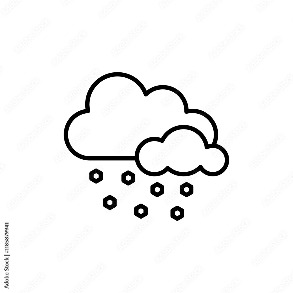 Hail icon simple vector symbol Hail icon simple vector symbol