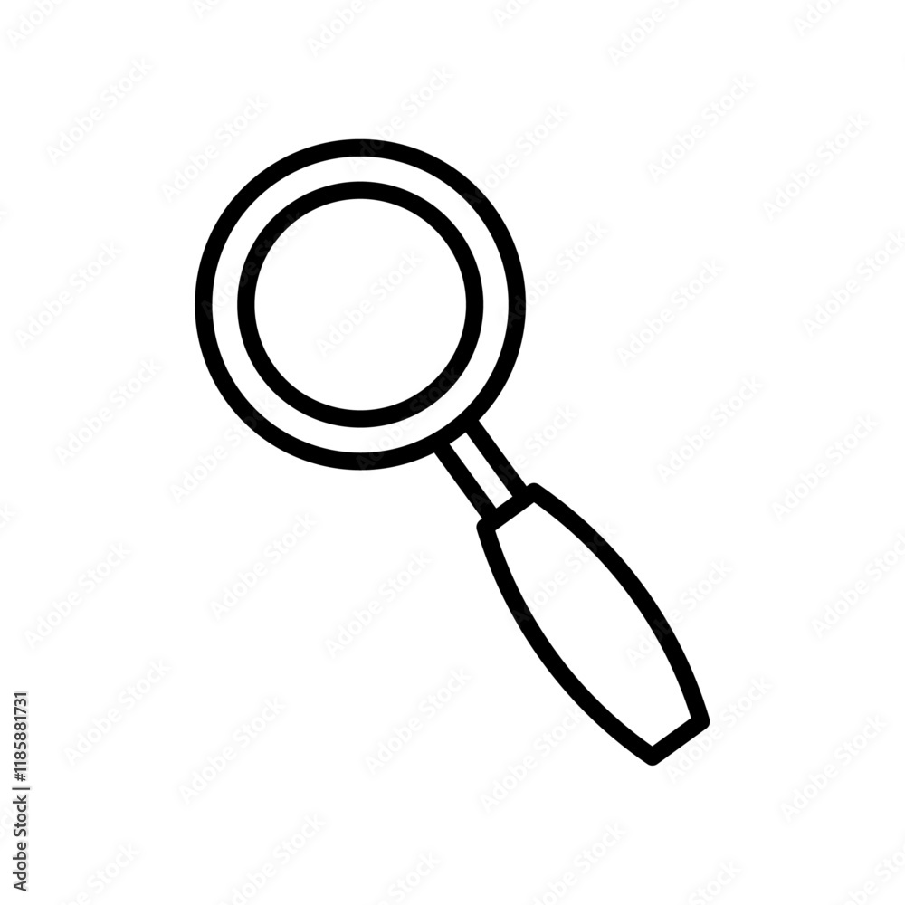 Magnifying glass icon simple vector symbol Magnifying glass icon simple vector symbol