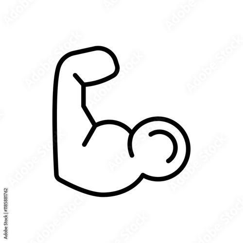 Man have strong muscles icon simple vector symbol