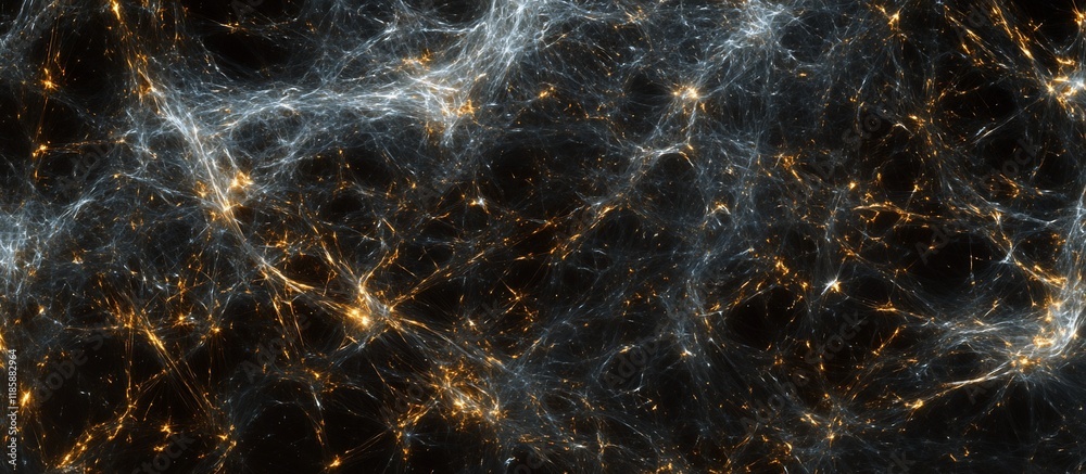 Fototapeta premium Cosmic Web: A Fractal Visualization of the Universe's Intricate Structure