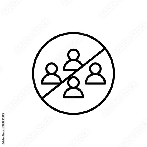 No gathering icon simple vector symbol