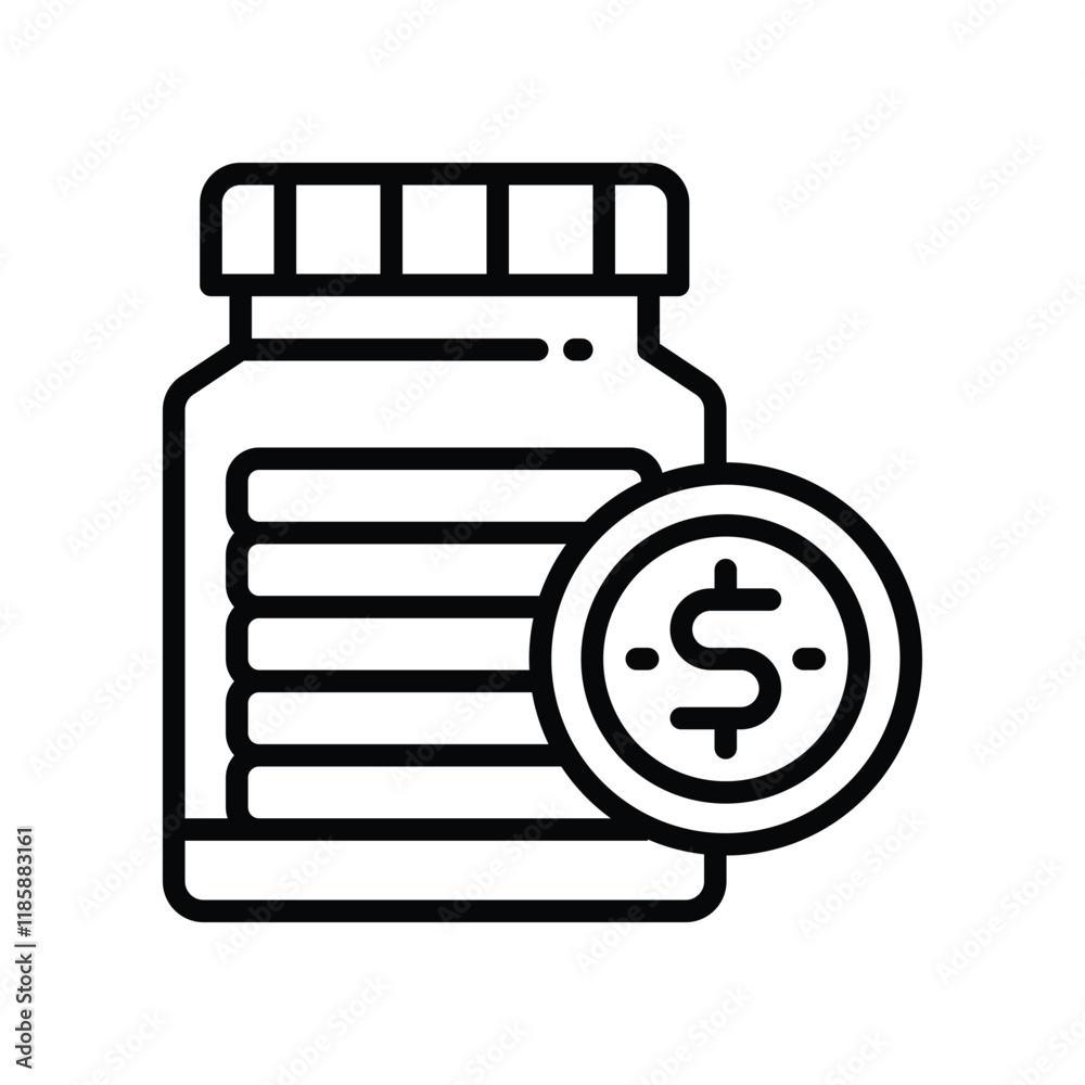 saving icon. vector line icon for your website, mobile, presentation, and logo design. saving icon. vector line icon for your website, mobile, presentation, and logo design.