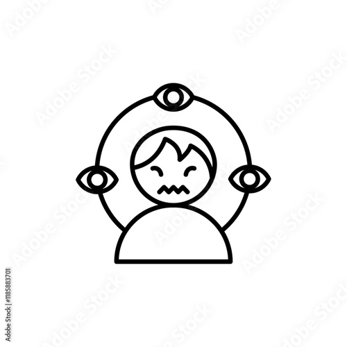 Paranoia icon simple vector symbol