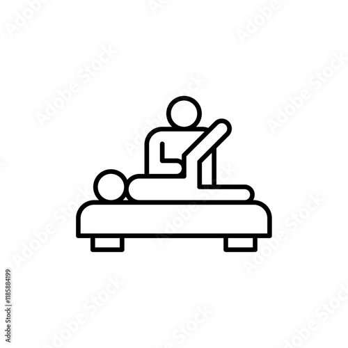 Physiotherapy icon simple vector symbol