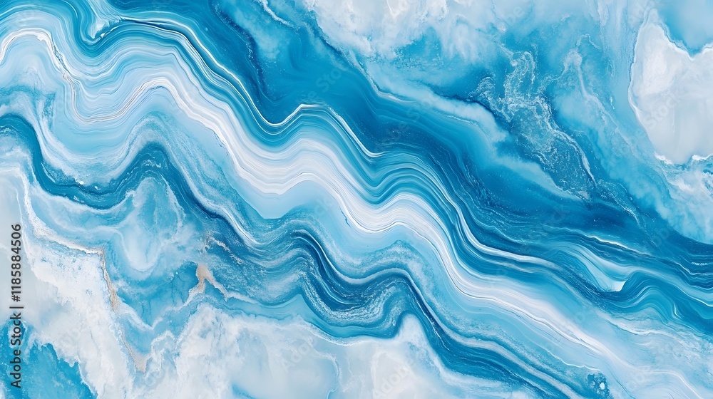 Obraz premium Abstract Blue Marble Texture Background