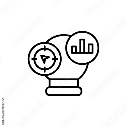 Predict, forecast icon simple vector symbol