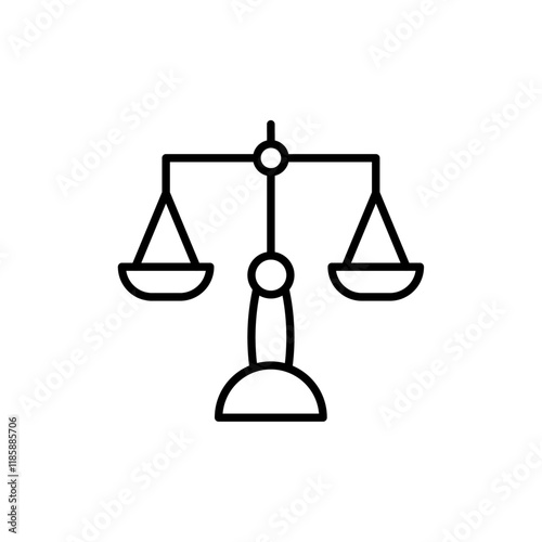 Scales icon simple vector symbol