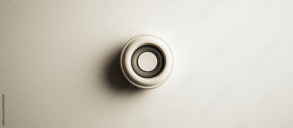 Abstract Minimalist Circular Object: A Study in Beige and Black Abstract Minimalist Circular Object: A Study in Beige and Black