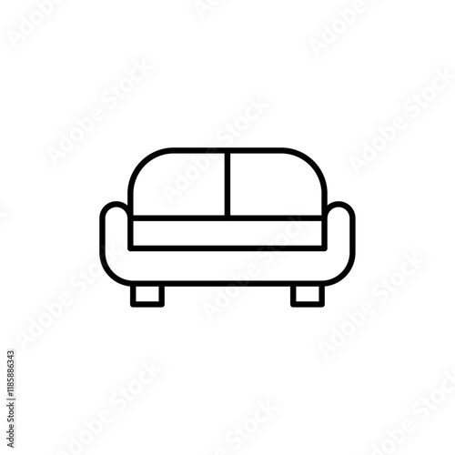 sofa icon simple vector symbol