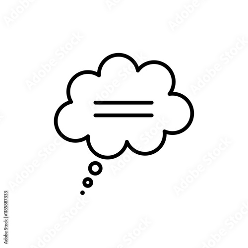 Thinking bubble icon simple vector symbol