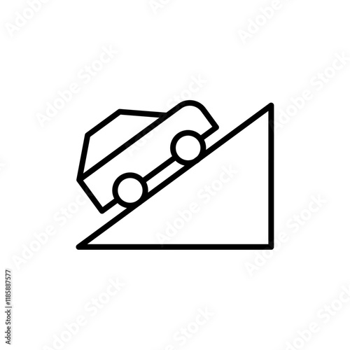 Uphill icon simple vector symbol