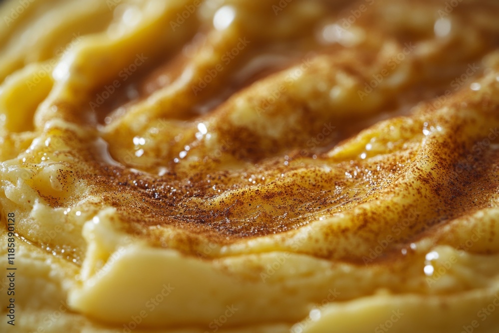 Close-up of an apple tart with caramel glaze Close-up of an apple tart with caramel glaze