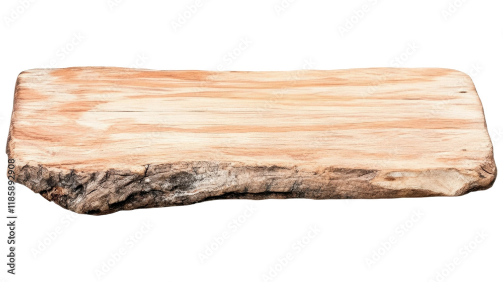 Natural wooden slab with a rough edge on a black background. Natural wooden slab with a rough edge on a black background.