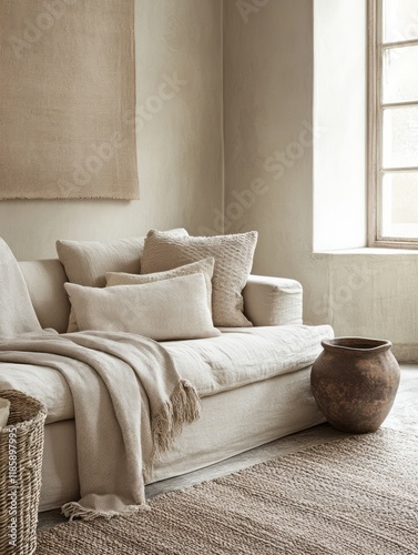 Neutral toned living room s...