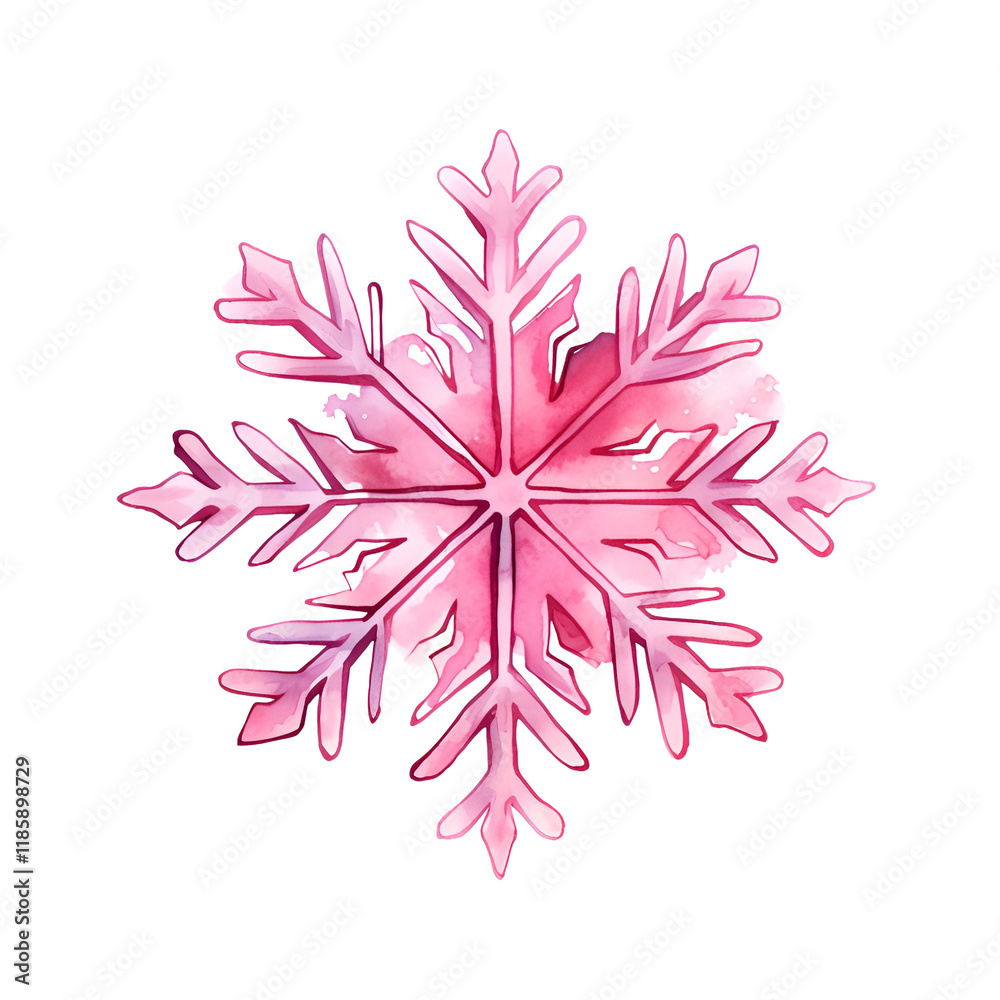 Pink Snowflake Clipart Vector Illustration Pink Snowflake Clipart Vector Illustration
