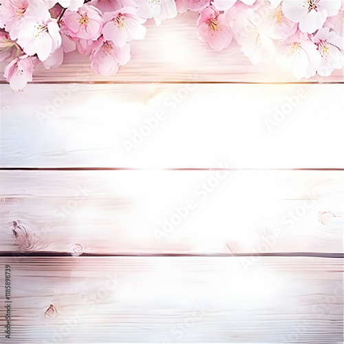 Wallpaper Mural Pink Flowers Bloom on Rustic Wood Background Beautifully Torontodigital.ca